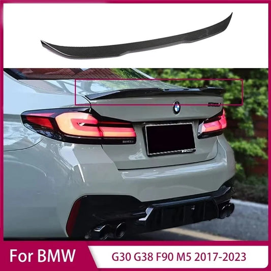 M Performance Pro Style Rear Trunk Roof Spoiler Lip Wing For BMW G30 G38 F90 M5 M5+ 2017-2023