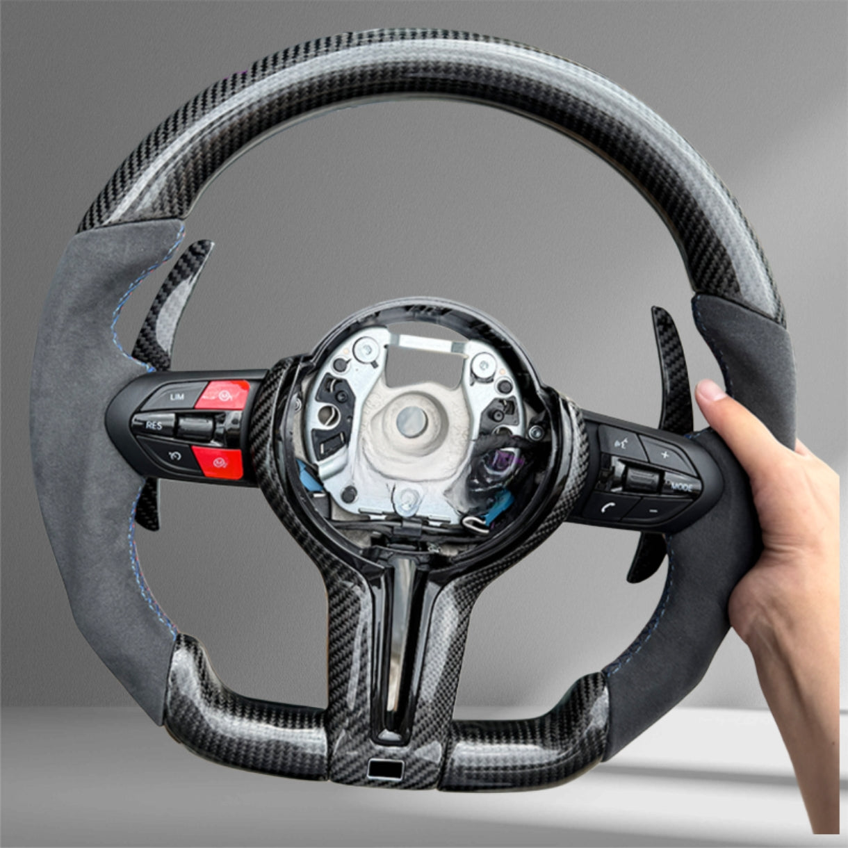 BMW F Series Gloss Carbon Fibre Flat Bottom Steering Wheel🔥