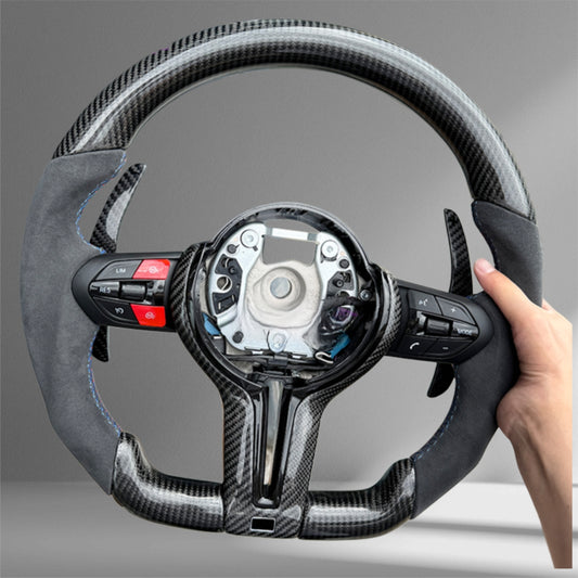 BMW F Series Gloss Carbon Fibre Flat Bottom Steering Wheel🔥