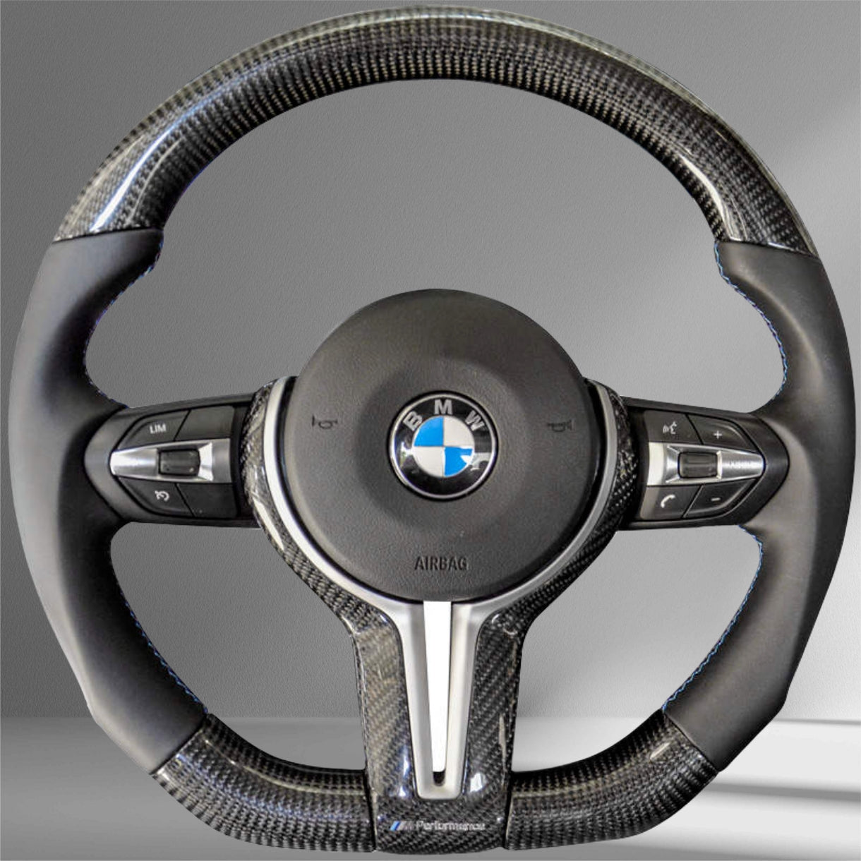 BMW F Series Gloss Carbon Fibre Flat Bottom Steering Wheel🔥